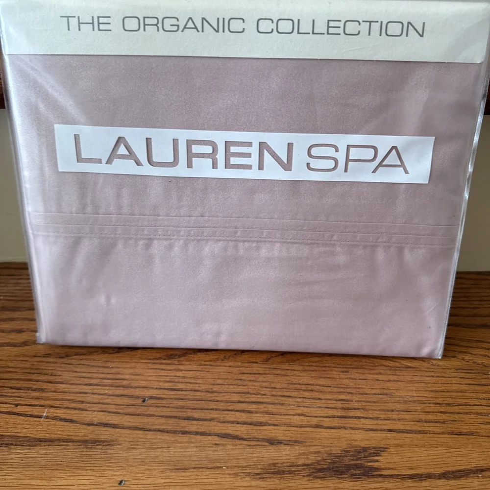 Ralph Lauren Spa Organic Cotton Conch Color Queen Flat Sheet New 1st Quality